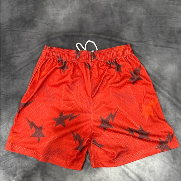 Authentic Eric Emmanuel Bape Camo Red Shorts - Picture 8 of 12